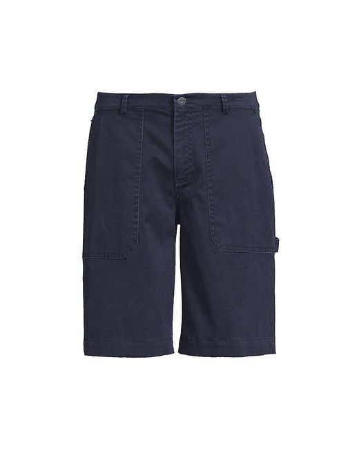 ATM Blue Painters Cotton Twill Shorts for men