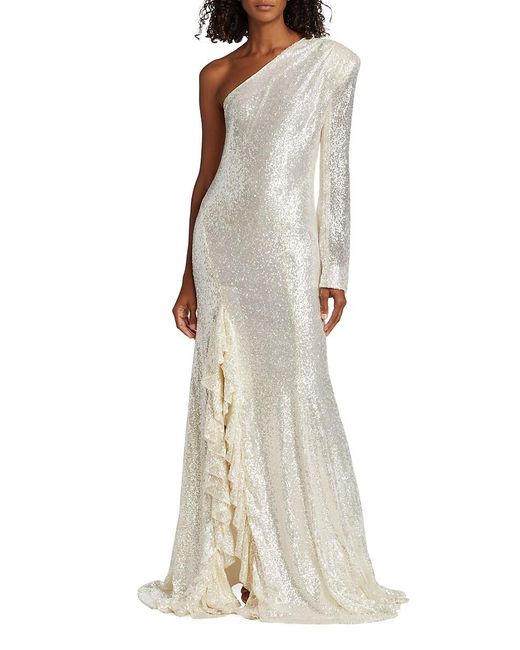 Cinq a sept one shoulder gown hot sale