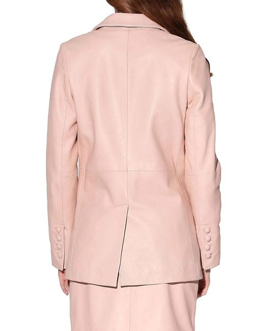 Walter Baker Pink Mia Tailored Fit Leather Jacket