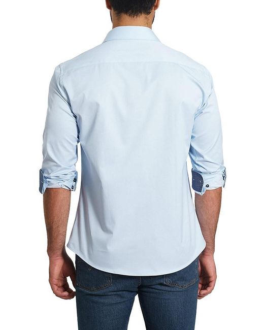 Jared Lang Blue 'Trim Fit Solid Shirt for men
