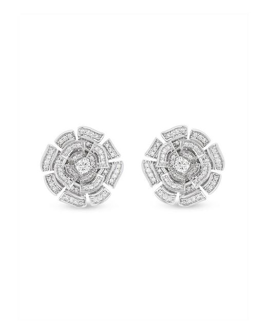 Hueb Labyrinth 18k White Gold & 0.92 Tcw Diamond Stud Earrings