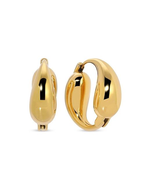 Eye Candy LA Metallic Luxe Dolores 14k Goldplated Loop Hoop Earrings