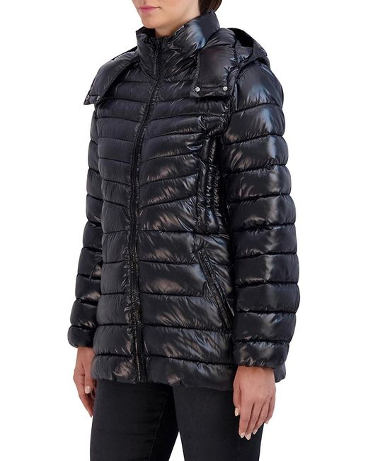 cole haan black down puffer coat