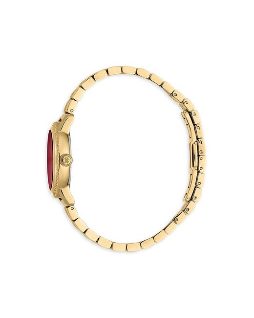 Roberto Cavalli Metallic 30mm Goldtone Stainless Steel & Crystal Studded Bracelet Watch