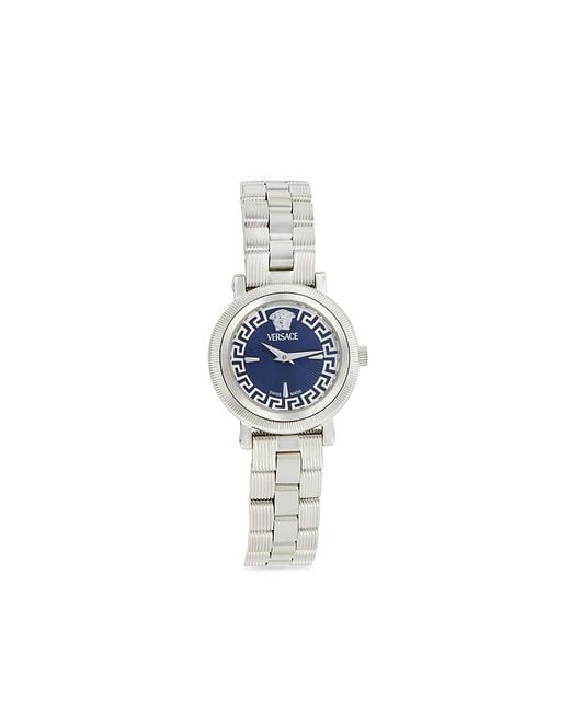Versace Blue Greca Flourish & Guilloché Dial Bracelet Watch/28Mm