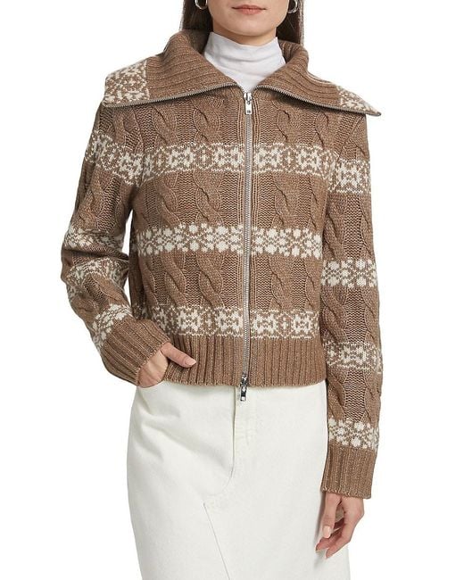 DH New York Brown Brighton Zip Cardigan