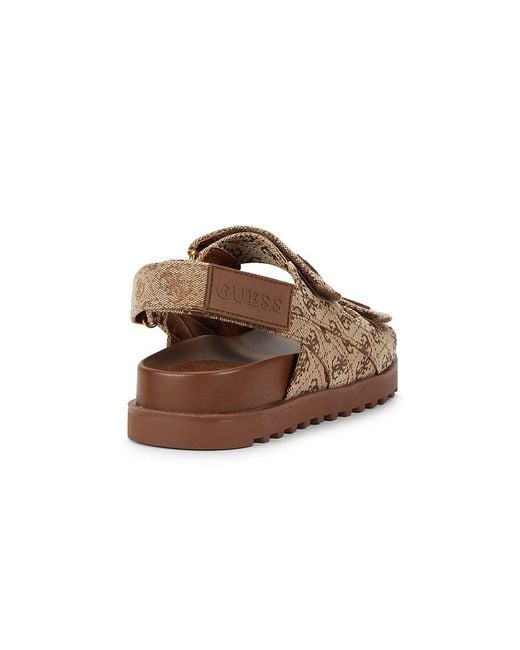 Guess Brown Fadey 40mm Platform Sandals