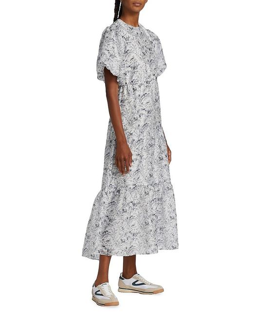 Sir Gray Dimitri Tiered Open-Back Midi-Dress