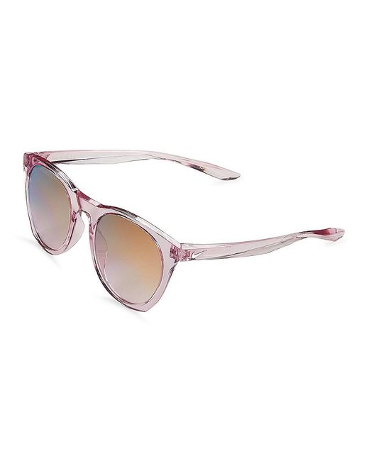 Nike Pink Essential Horizon 51mm Round Sunglasses