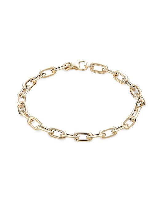 Saks Fifth Avenue Metallic 14k Yellow Gold Paperclip Chain Bracelet