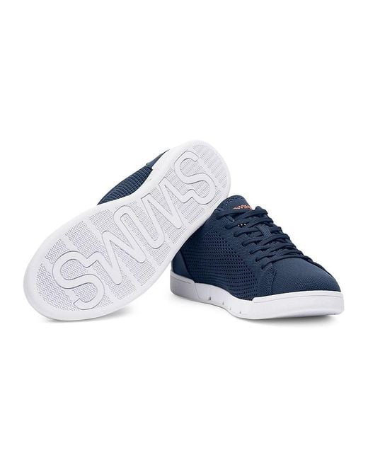 Swims Blue Tennis Cupsole Mesh Sneakers for men