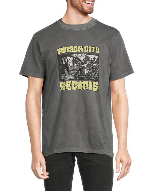 Neuw Gray Poison City Records Graphic Tee for men