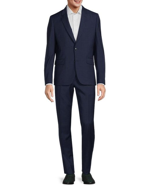 Paul Smith Blue Tailored Fit Notch Lapel Suit for men