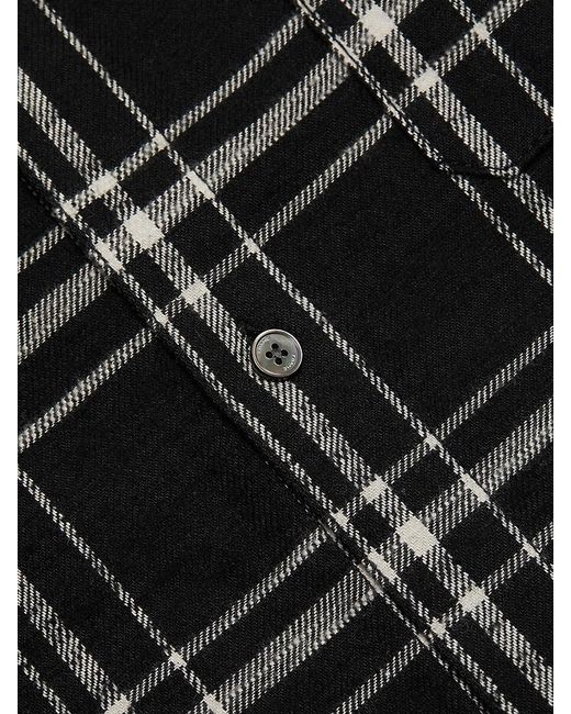 FRAME Black Plaid Cotton Overshirt for men