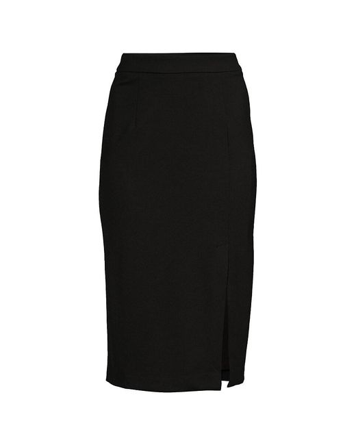 Tahari Black Midi Pencil Skirt