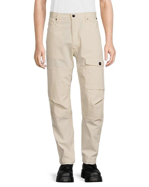 G-Star RAW Natural Bearing Solid Cargo Pants for men