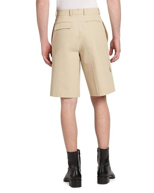 Alexander McQueen Natural Cotton Cargo Shorts for men
