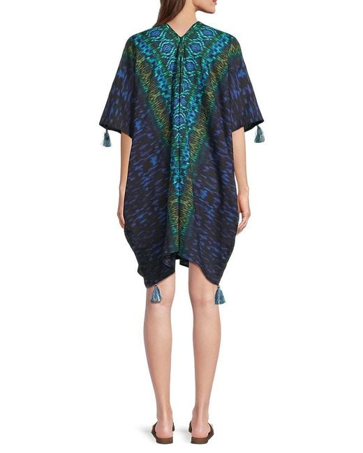 Miraclesuit Blue Alhambra Printed Caftan Cover-up