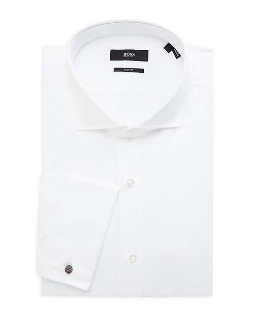 Hugo boss french cuff shirt deals