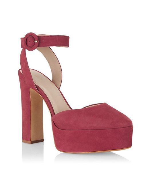 Saks Fifth Avenue Saks Fifth Avenue Mary Jane Suede Platform Pumps in Black  | Lyst