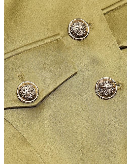 Cinq À Sept Green Rainer Satin Jacket