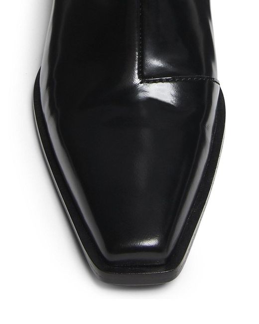 Rag & Bone Black Joni Leather Knee-High Boots