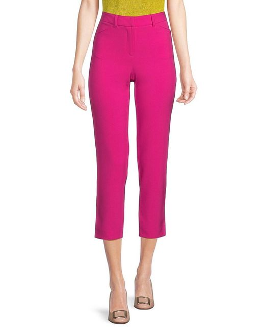 Nanette Lepore Pink Solid Cropped Pants