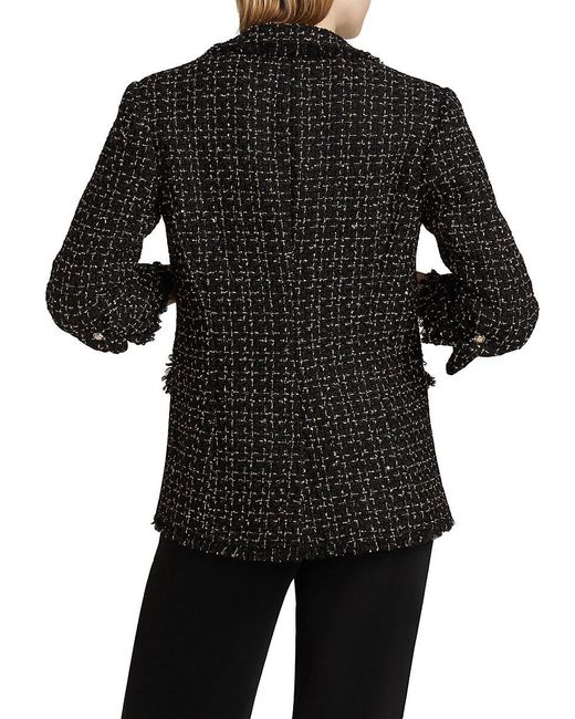 Cinq À Sept Black Sylvie Tweed Single-breasted Blazer