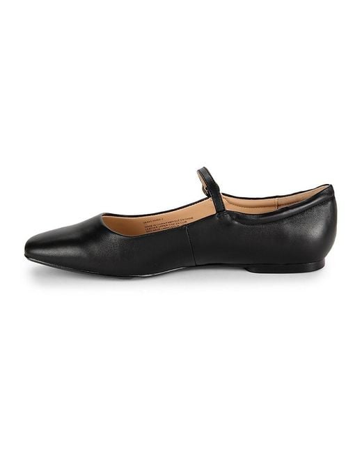Saks Fifth Avenue Black Emma Leather Ballet Flats