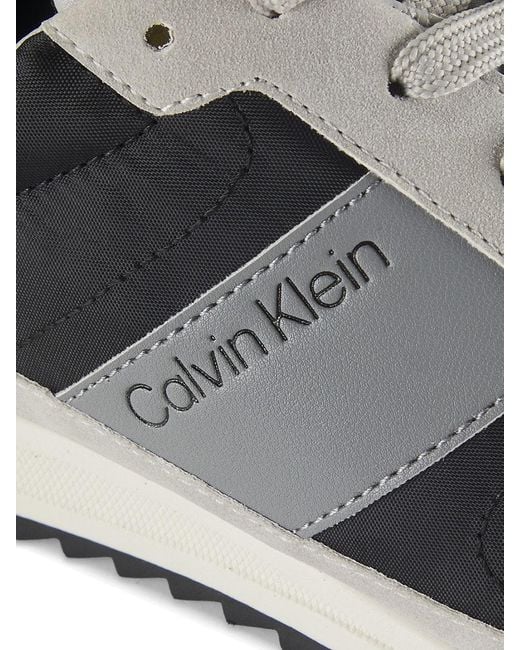Calvin Klein Gray Galent Colorblocked Low-Top Sneakers for men