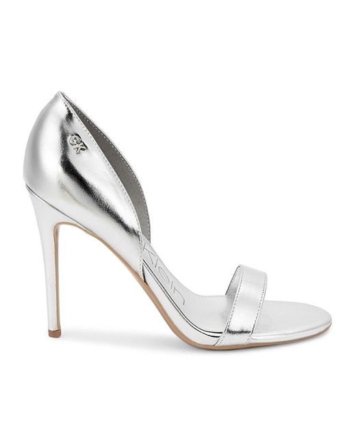 Calvin Klein Metino Stiletto Sandals in White | Lyst