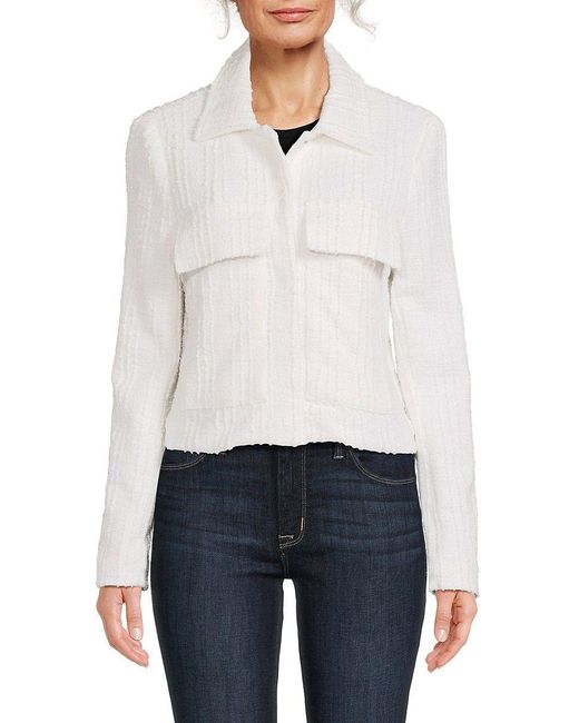 Laundry by Shelli Segal Bouclé Trucker Jacket in Black Lyst