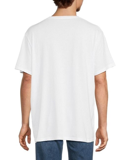 Alexander McQueen White Skull Logo T-Shirt for men