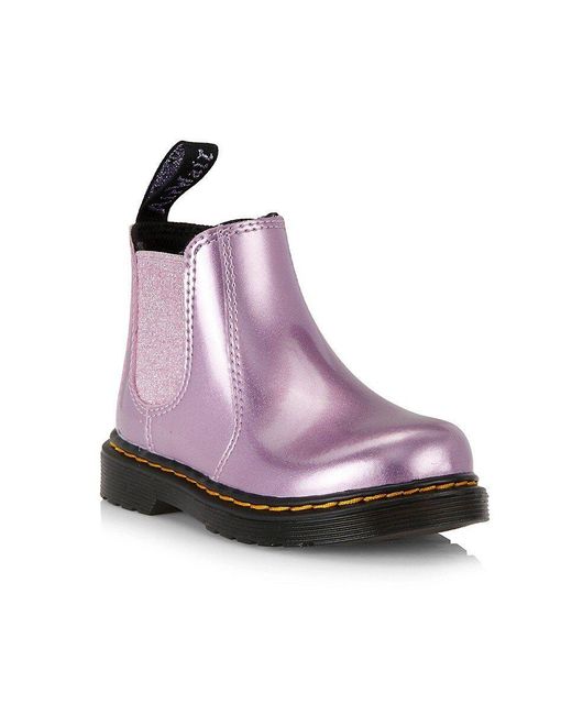 Dr. Martens Purple Girl's Metallic Spark Chelsea Boots