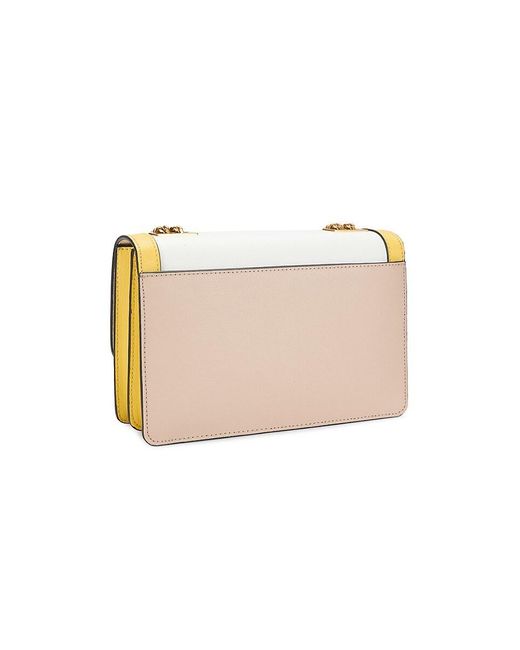 Karl Lagerfeld White Corinne Colorblock Shoulder Bag