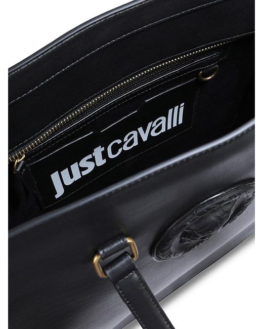 Just Cavalli Black Classic Logo Tote