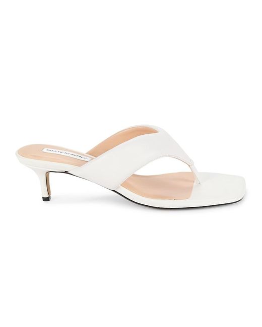 Saks Fifth Avenue Saks Fifth Avenue Cleo Leather Sandals in White for ...