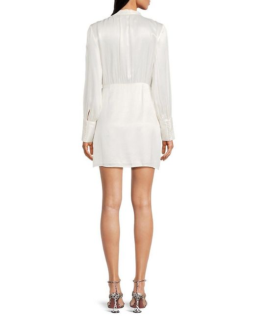 Third Form White Magnetic Cutout Tulip Hem Minidress