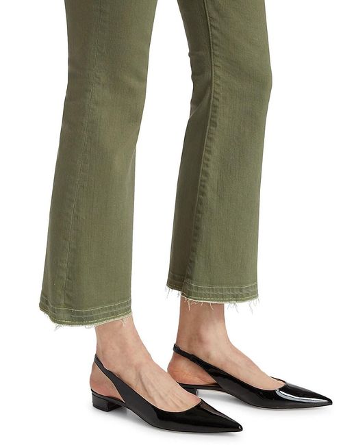 Veronica Beard Green Carson Flared Ankle Jeans
