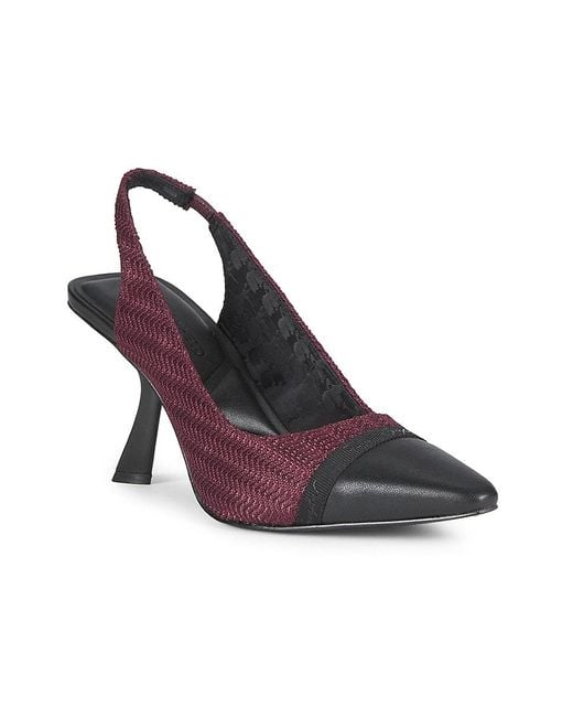Karl Lagerfeld Purple Kinsley 75Mm Slingback Pointed-Toe Pumps