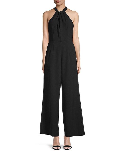 Julia Jordan Synthetic Halterneck Jumpsuit in Black | Lyst