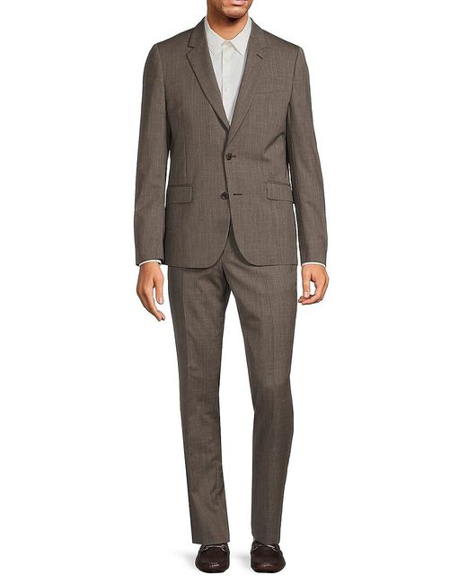 Paul Smith Gray Textured Tailored Fit Suit for men