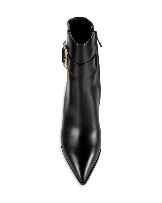 Sam Edelman Black 76Mm Weslie Leather Wedge Ankle Boots