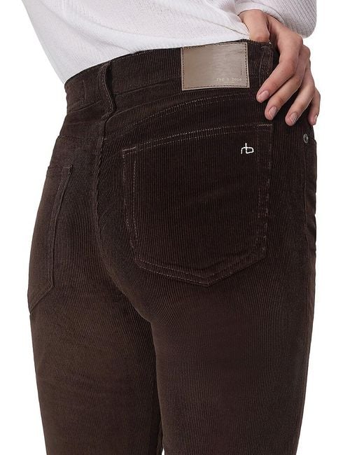 Rag & Bone Black Peyton Corduroy Flared Pants
