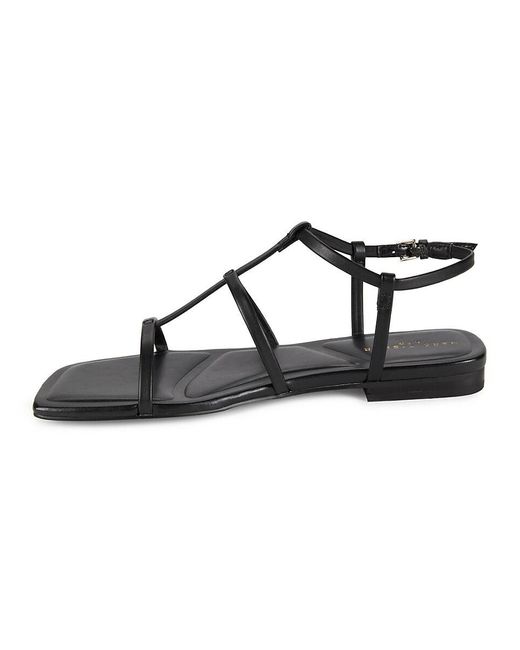 Marc Fisher Black Marris 19Mm Strappy Flat Sandals