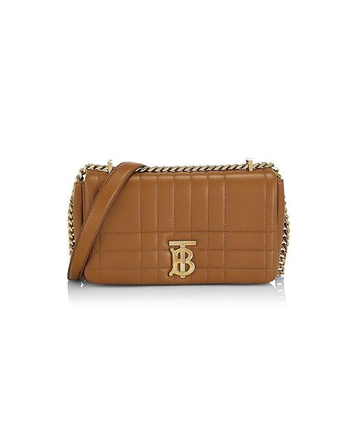 Burberry Small Lola Quilted Leather Crossbody Bag in Brown Lyst