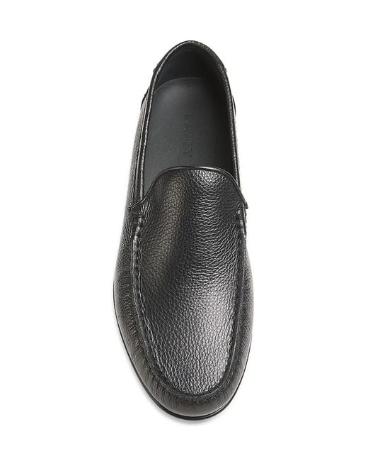 Bally Black Moc-Toe Leather Loafers for men