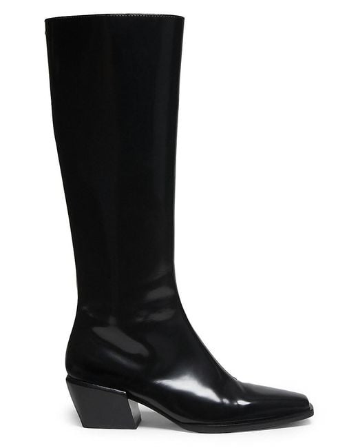 Rag & Bone Black Joni Leather Knee-High Boots
