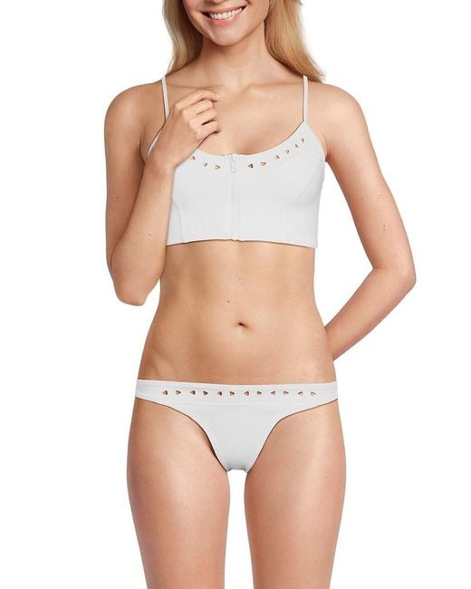 Body Glove White Constellation Aster Scoopneck Bikini Top