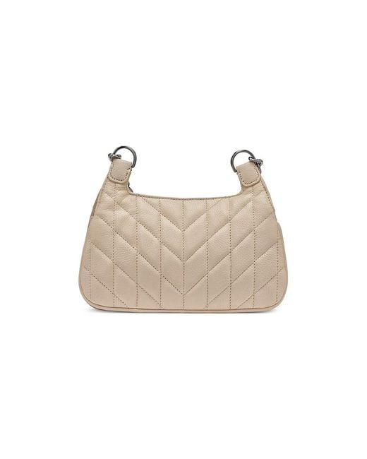 Karl Lagerfeld White Lafayette Quilted Leather Shoulder Bag